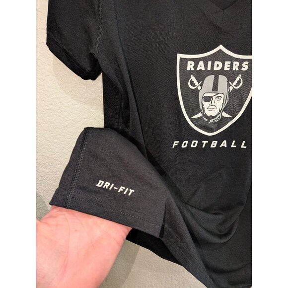 Womens Raiders Football T shirt Nike Dri-Fit V Neck Size Large - Picture 8 of 10